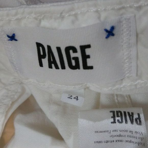 Paige JIMMY JIMMY SKINNY White Distressed Jeans - Picture 6 of 8